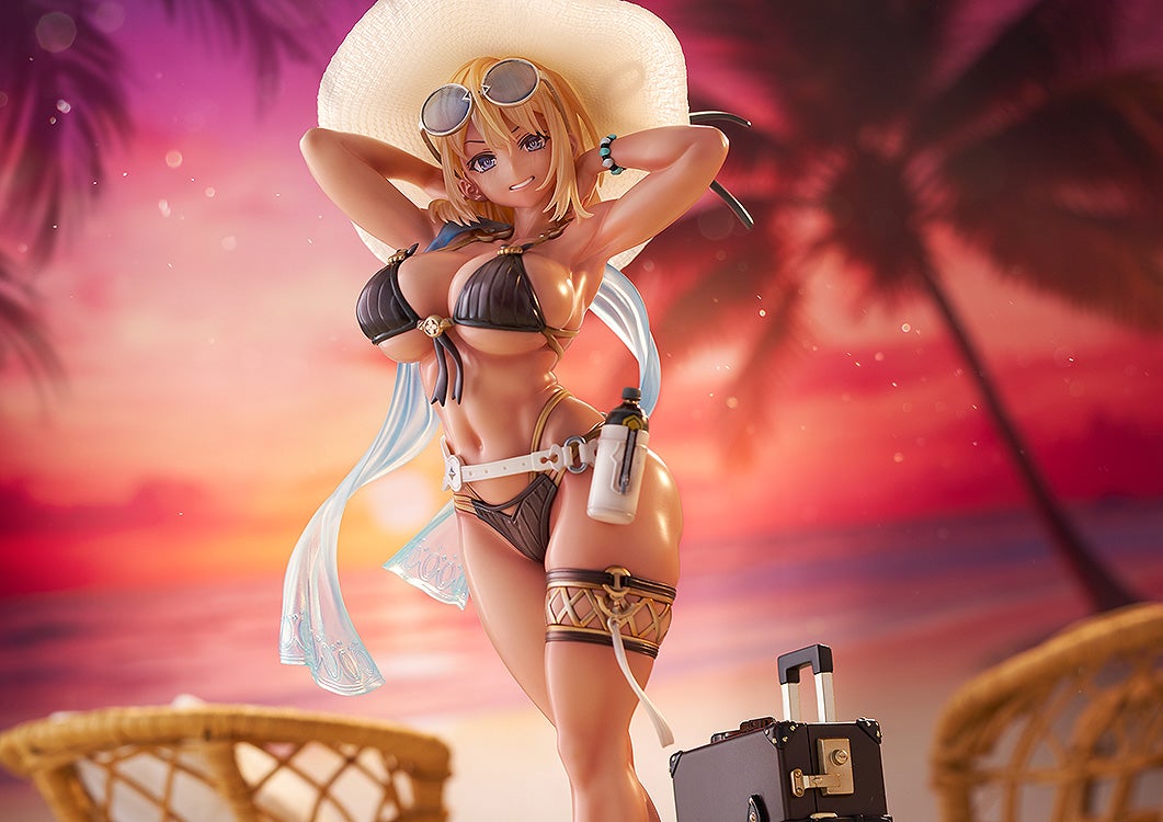 【褐色ダイナマイトボディ】グラマラスな黒ビキニお姉さんが降臨！乳も尻も超エロい！（ドスケベフィギュア）